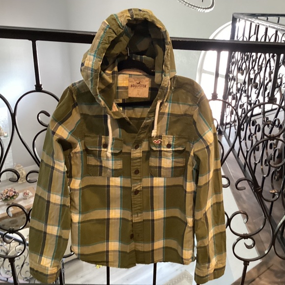 Hollister California  Men Plaid Hoodie Jacket, Size Large, Color Multi Color - Picture 1 of 2